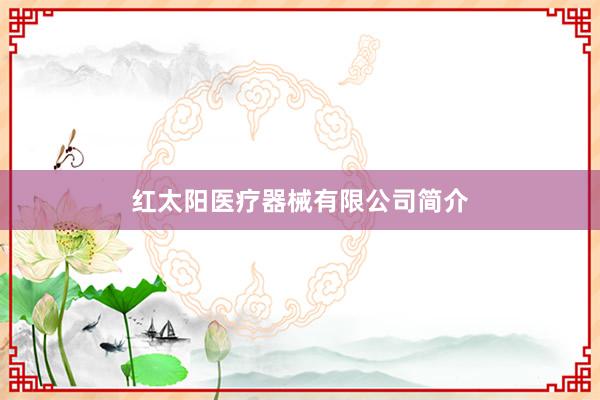 红太阳医疗器械有限公司简介